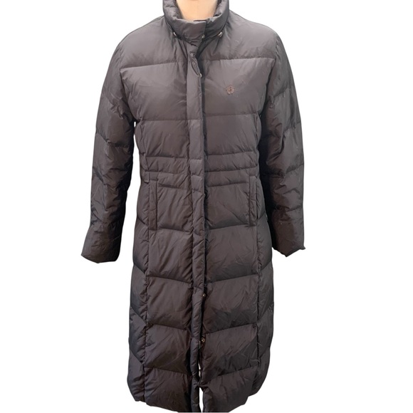 HANG TEN Black Long Puffer Coat with Faux Fur Hood - Size Medium - Picture 7 of 12